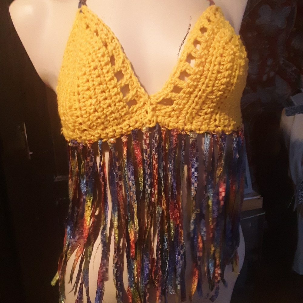 Crocheted halter top